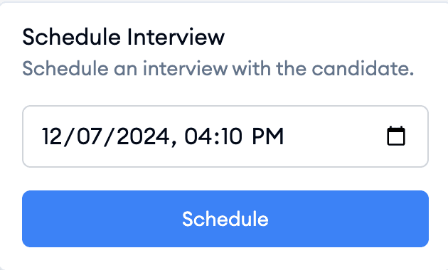 Interview scheduler